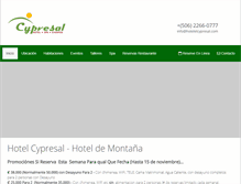 Tablet Screenshot of hotelelcypresal.com